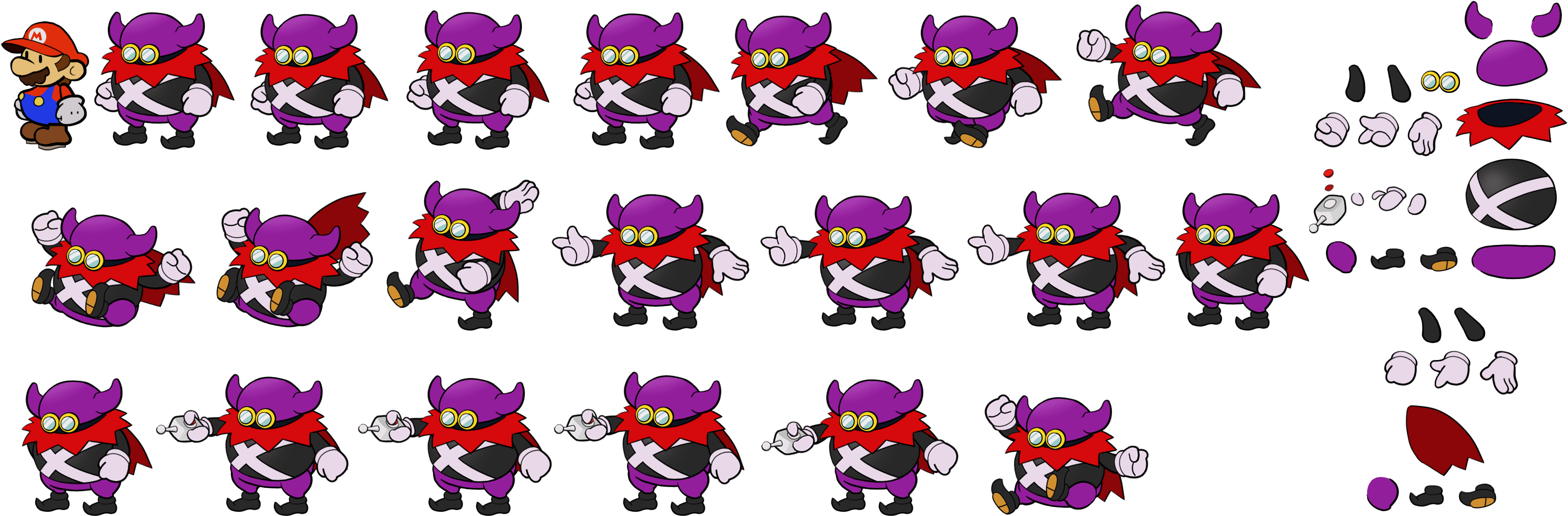 Hammer Bros And Bros Https - Paper Mario Ttyd Crump (3610x1234), Png Download