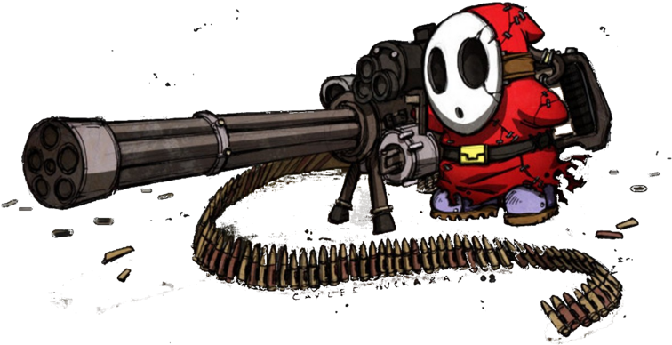 View Samegoogleiqdbsaucenao Psycho Shy Guy , - Shy Guy With Gun (800x550), Png Download