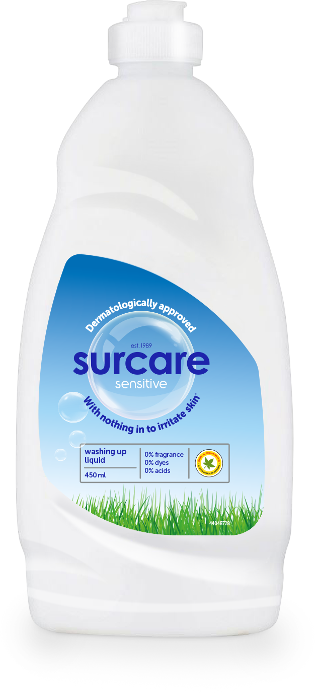 Surcare's Sensitivewashing Up Liquid - Packaging And Labeling (626x1376), Png Download