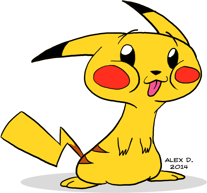 Pikachu Video Link - Cartoon (800x695), Png Download