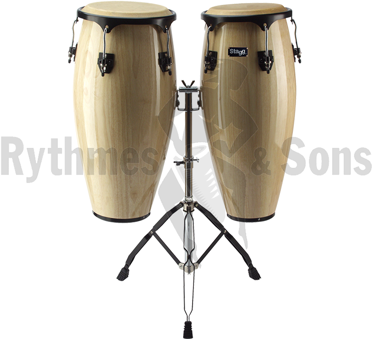 Stagg Pair Of Natural Varnish Congas - Martin Mac Quantum Profile Flightcase (760x760), Png Download