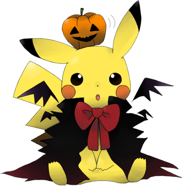 Halloween Pikachu - Pikachu Png Halloween (586x600), Png Download