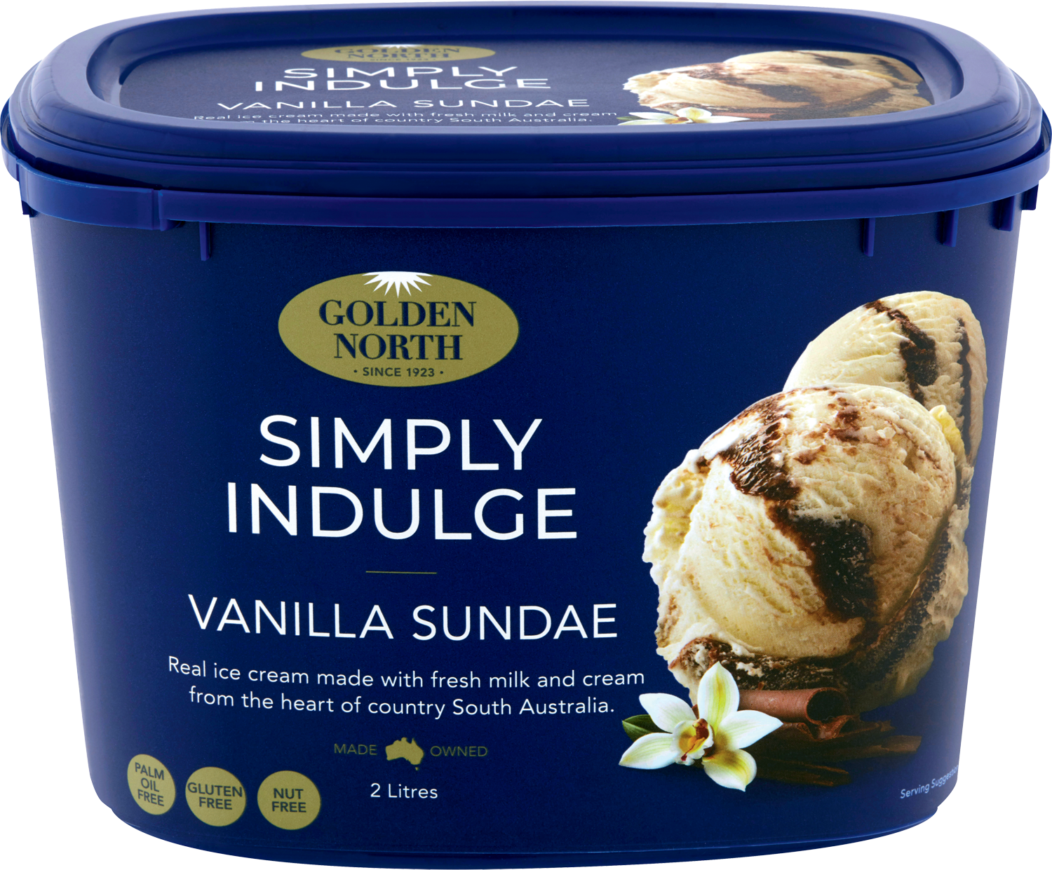 Simply Indulge Vanilla Sundae Ice Cream - Ice Cream Australia (1500x1241), Png Download