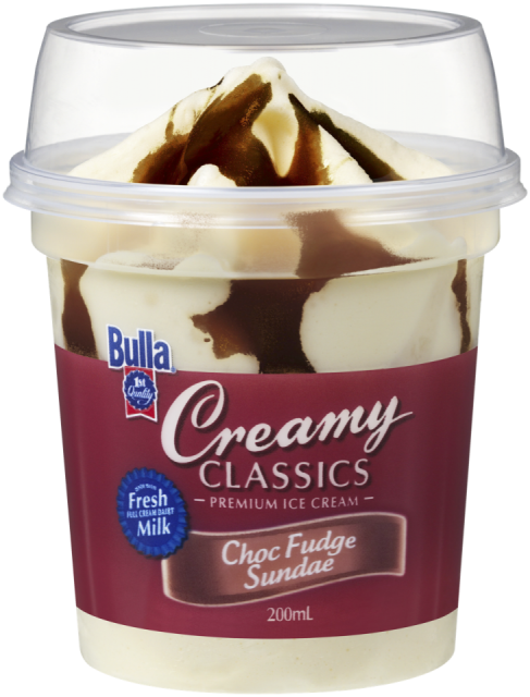 Bulla Creamy Classics Chocolate Sundae Cup (487x640), Png Download