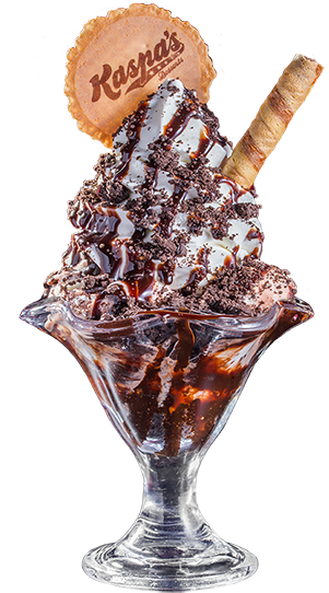 Cookies & Cream Sundae With Oreo Cookies - Ice Cream Cone (625x625), Png Download