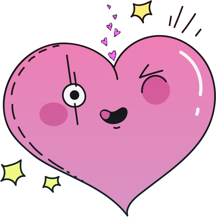 Heart Hearts Tumblr Kawaii Ftestickers Tumblr Cartoon - Heart (1007x1000), Png Download