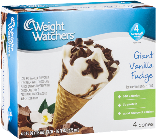 Weight Watchers Ice Cream Sundae Cone Giant Vanilla - Weight Watchers Ice Cream Cones (600x600), Png Download