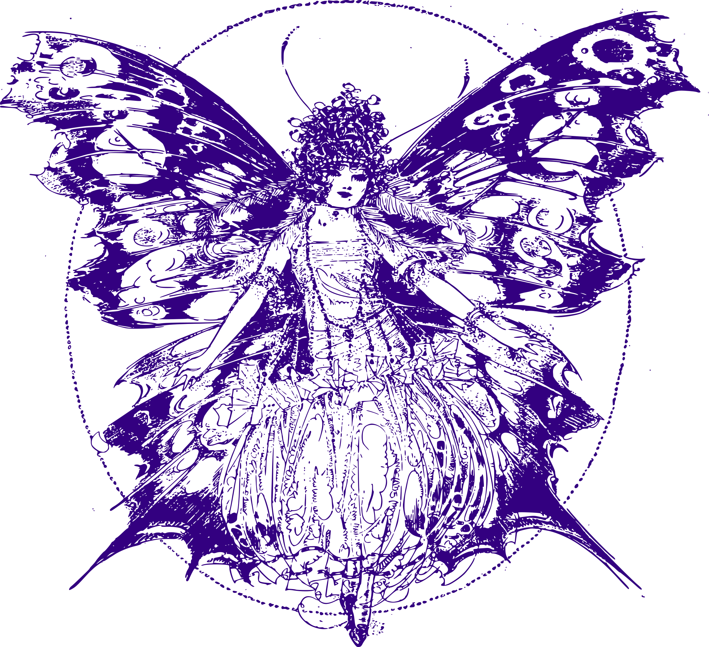 Big Image - Wonderful Butterfly (2400x2189), Png Download