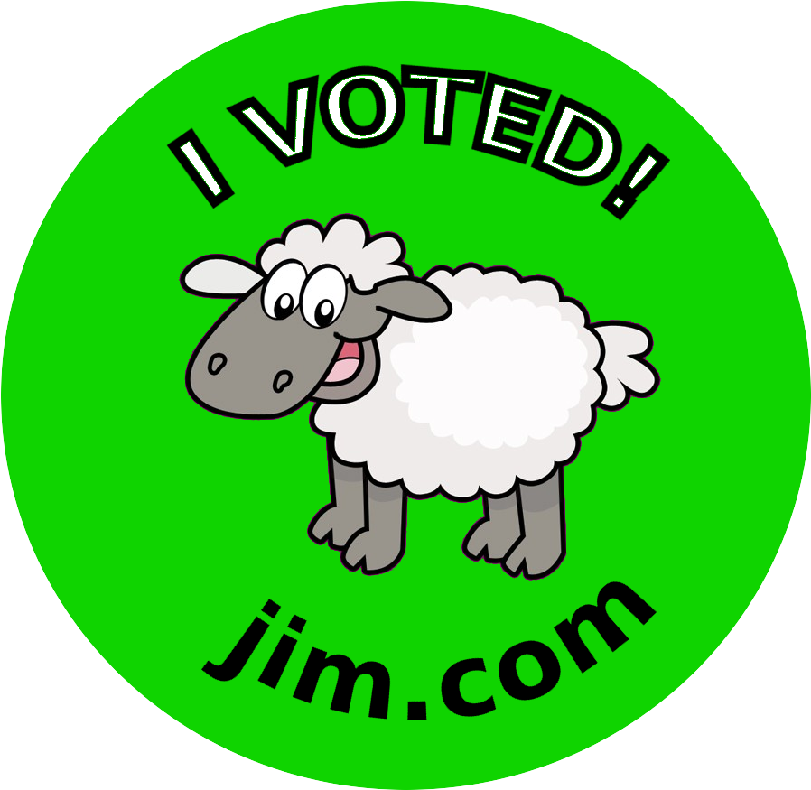"i Voted" Stickers Please Distribute - Sheep (900x900), Png Download