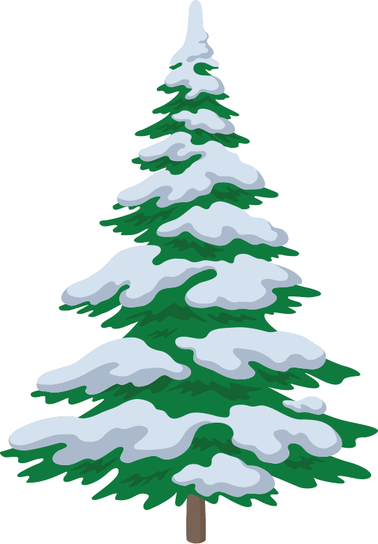 Snowy Tree - Trees With Snow Drawing (542x780), Png Download