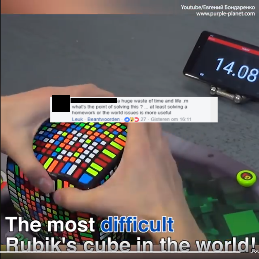 Rubik's Cube Is Easy Tbh (1920x1080), Png Download