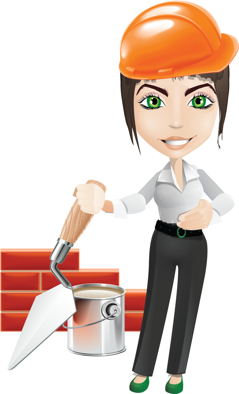 Index Of Wp Content Uploads - Female Construction Worker Cartoon Png (1024x1280), Png Download