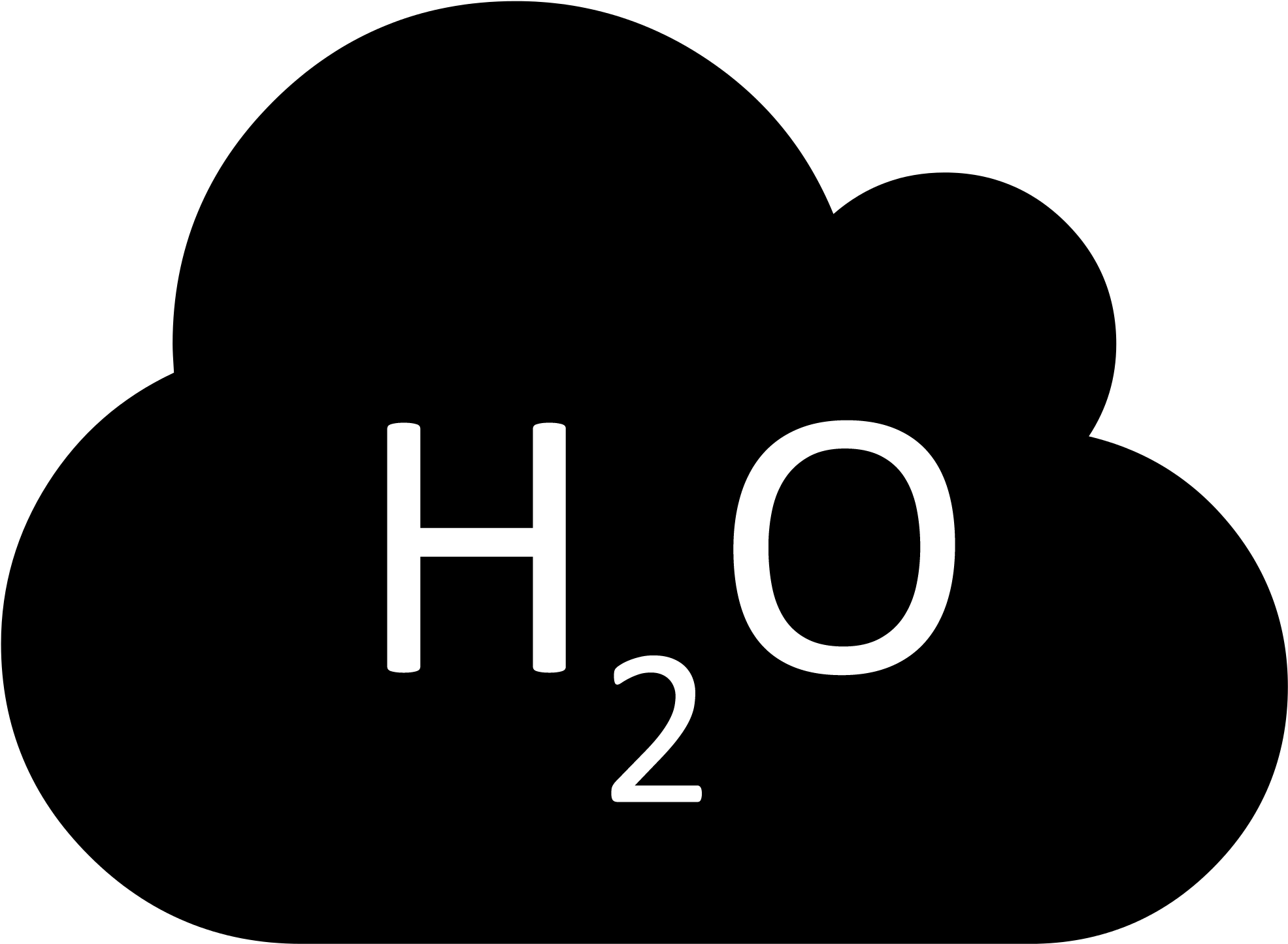 H2o Water Vapor Icon - Icon (2000x2000), Png Download