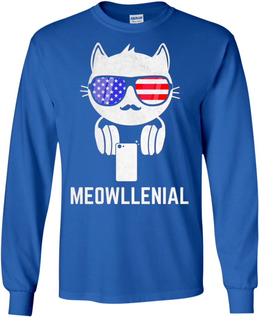 Cool Cat Meowllenial For Millennials Best Funny Cat - 2010 (1024x1024), Png Download