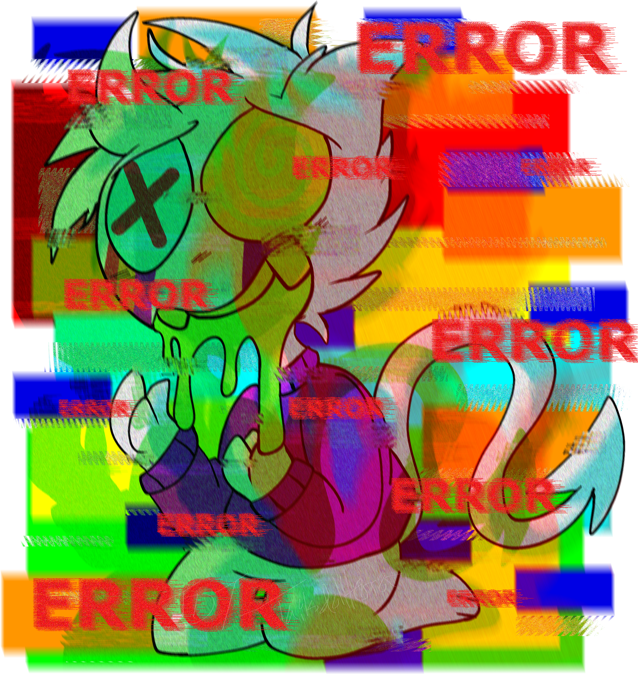 Glitching Out (2176x2368), Png Download