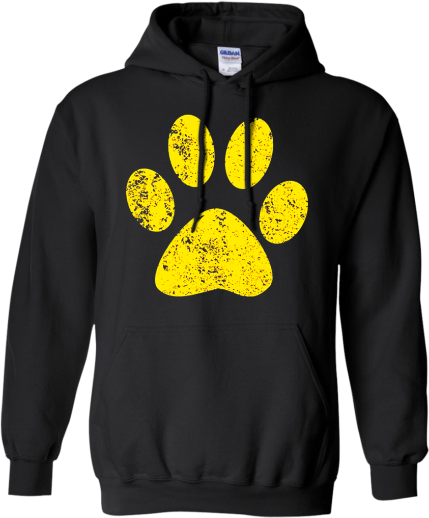 Dog Cat Paw Print Bulldogs Wildcats Huskies Tigers - Shirt (1024x1024), Png Download