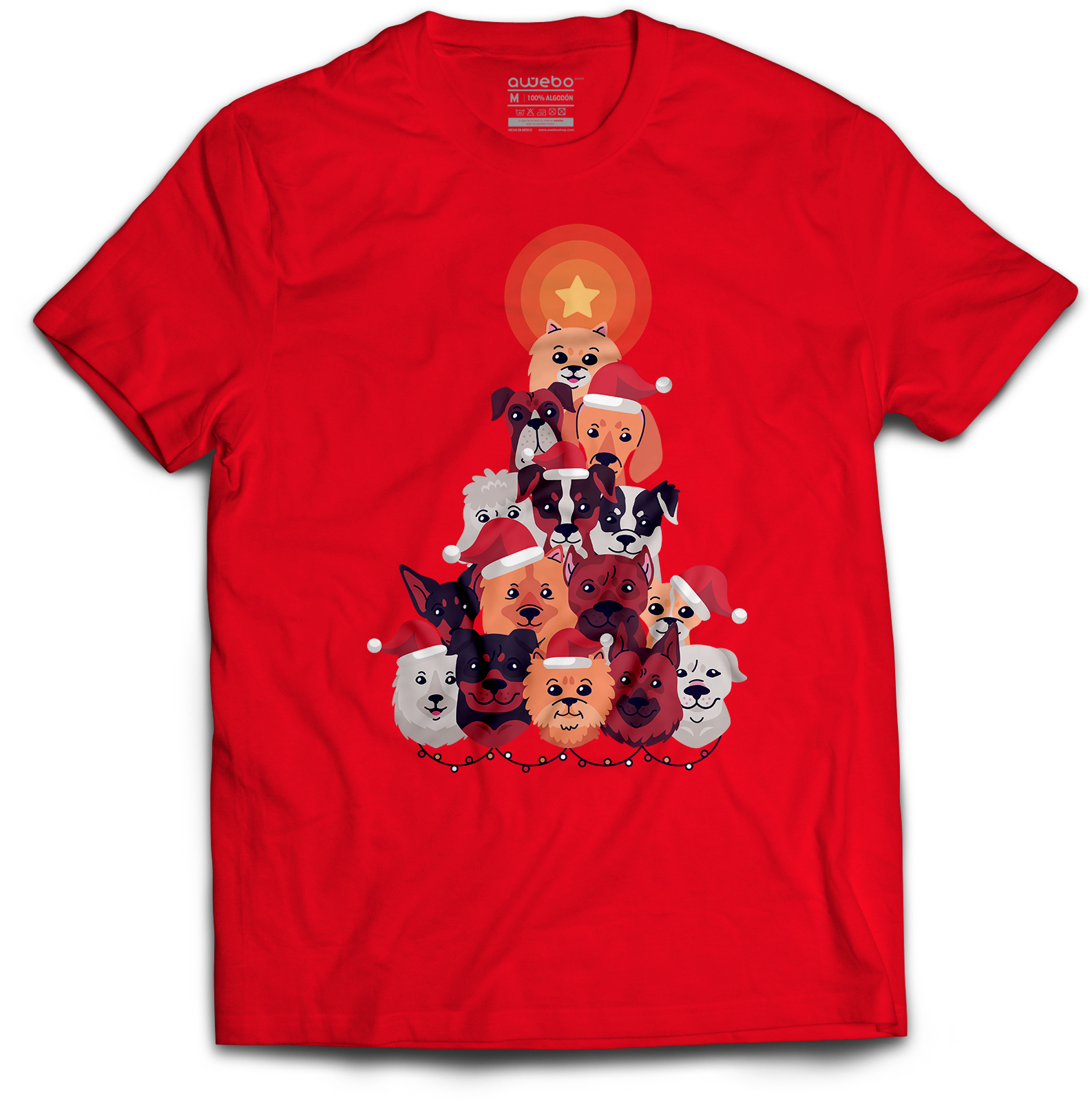 Perros Arbol De Navidad - Dog Christmas Tree Tshirt Design (1800x1800), Png Download