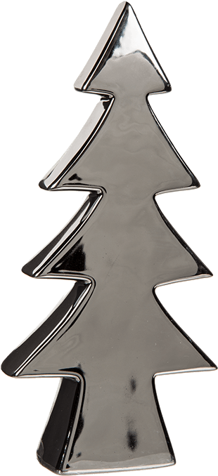 Árbol De Navidad Color Plpata En Cerámica - Albero Di Natale In Ceramica Bianca (945x709), Png Download