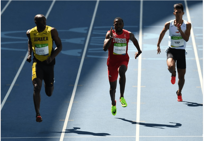 Singapore Sprinter Yap Lives Out Dream 'showdown' With - Athlete (991x557), Png Download