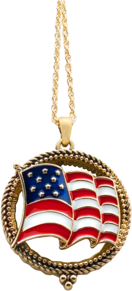 3627 Waving Flag - Locket (600x600), Png Download