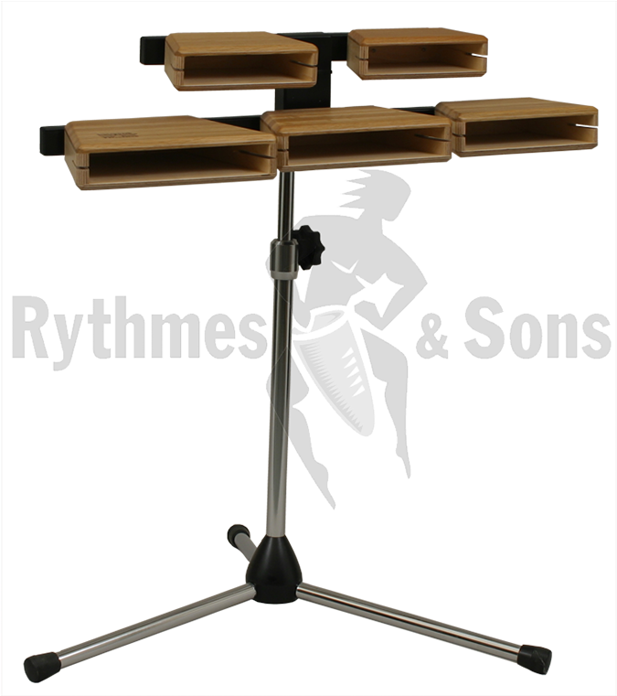 Set Of 5 Schlagwerk Temple Blocks With Stand - Martin Mac Quantum Profile Flightcase (760x760), Png Download