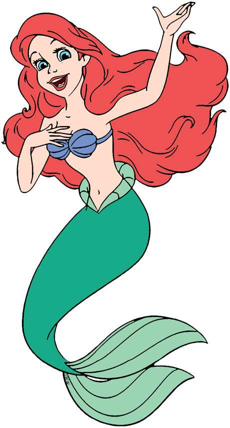 Ariel Singing - Cartoon (461x856), Png Download