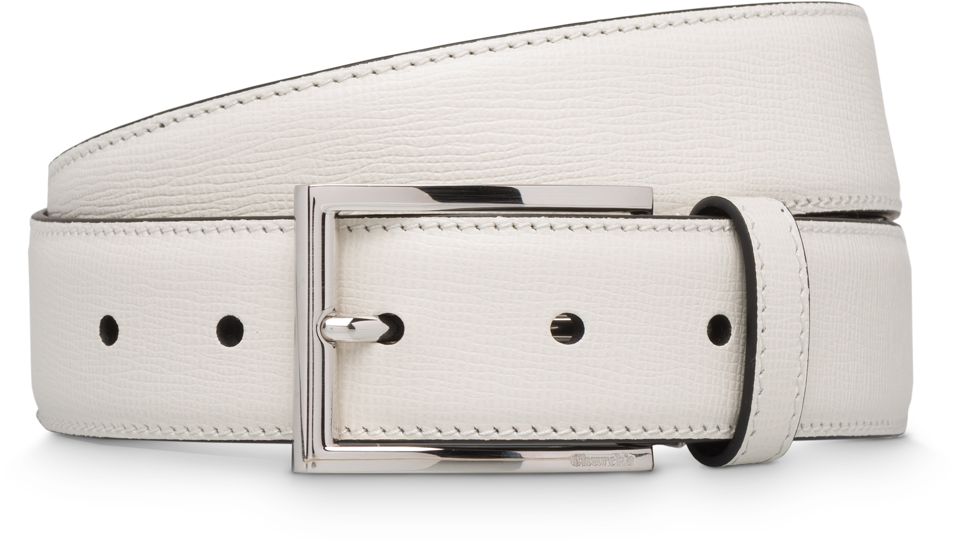 Elongated Buckle Belt St James Leather Belt White Church's - Belt (3200x2250), Png Download