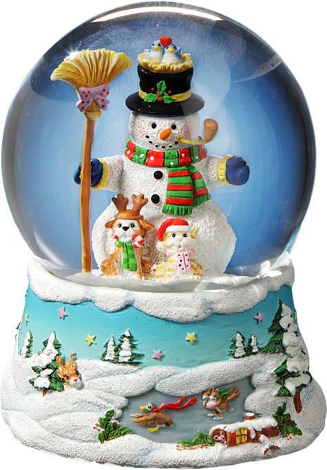 Gary Patterson "happy Holidays" Snowman Snow Globe - Snow Globe (1024x1024), Png Download