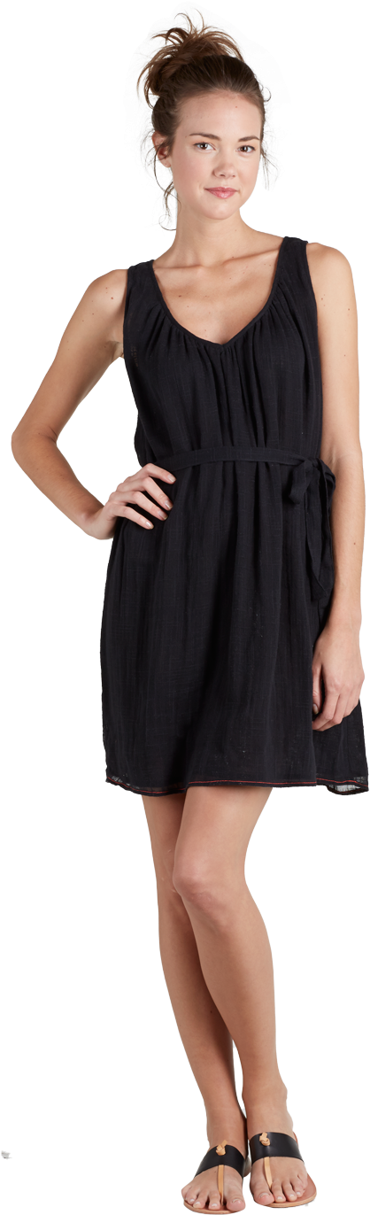 Classy Black Lady - Tennis Jurk Lang (700x1400), Png Download