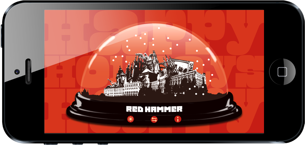 Red H Snowglobe Day - Mobile Phone (1000x529), Png Download