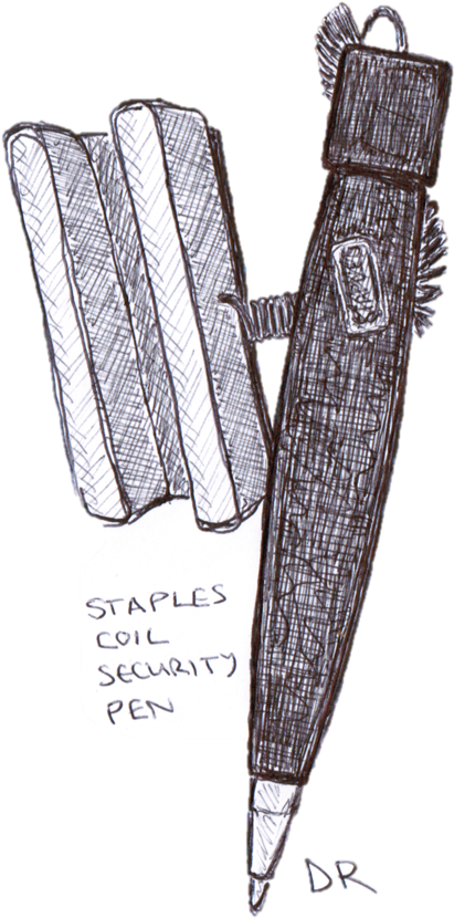 Freeuse Library Pens By This Is A Staples Coil - Pen Png (620x996), Png Download
