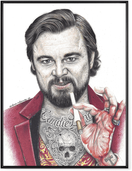 Inked Candie - Poster - T Shirt Leonardo Dicaprio (600x600), Png Download