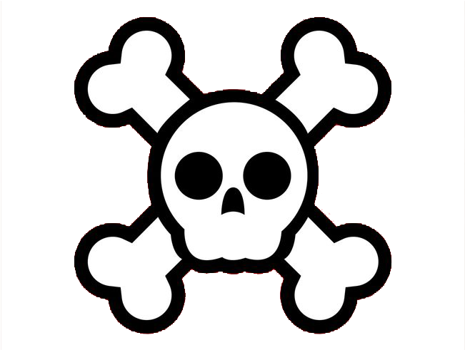 Clip Art Transprent Png - Cute Skull And Crossbones (700x490), Png Download