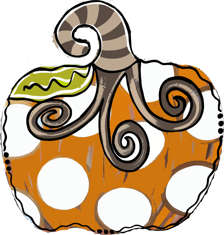 Regular White Dot Pumpkin (730x768), Png Download