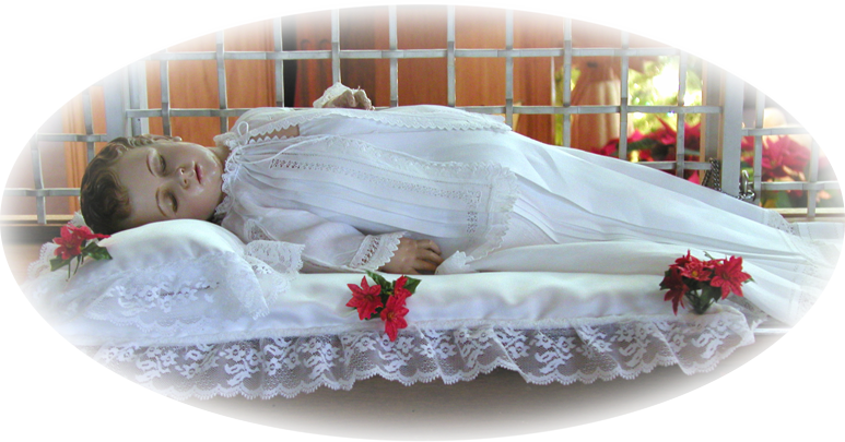 Our Replica Of The Miraculous Sleeping Infant - Sleeping Infant Jesus (773x405), Png Download
