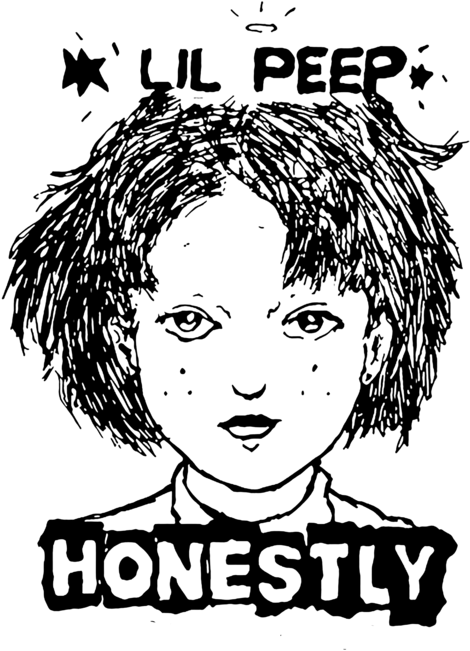Click And Drag To Re-position The Image, If Desired - Lil Peep Honestly Lyrics (559x700), Png Download