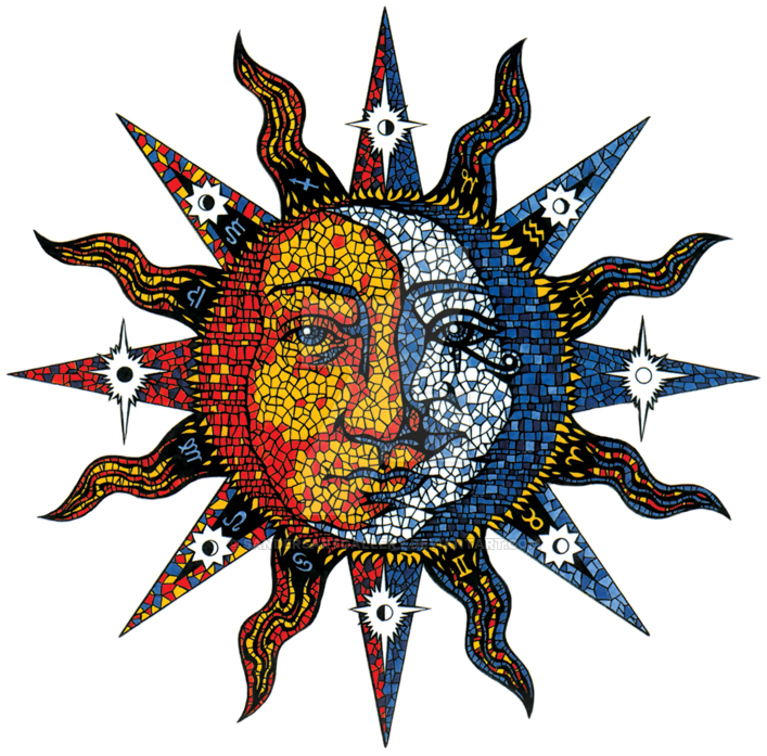 Sun Moon Png (800x800), Png Download