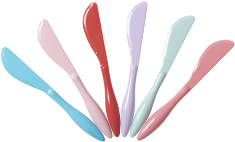 Bundle Of 6 Melamine Butter Knives In 6 Extraordinary - Butter Knife (600x600), Png Download