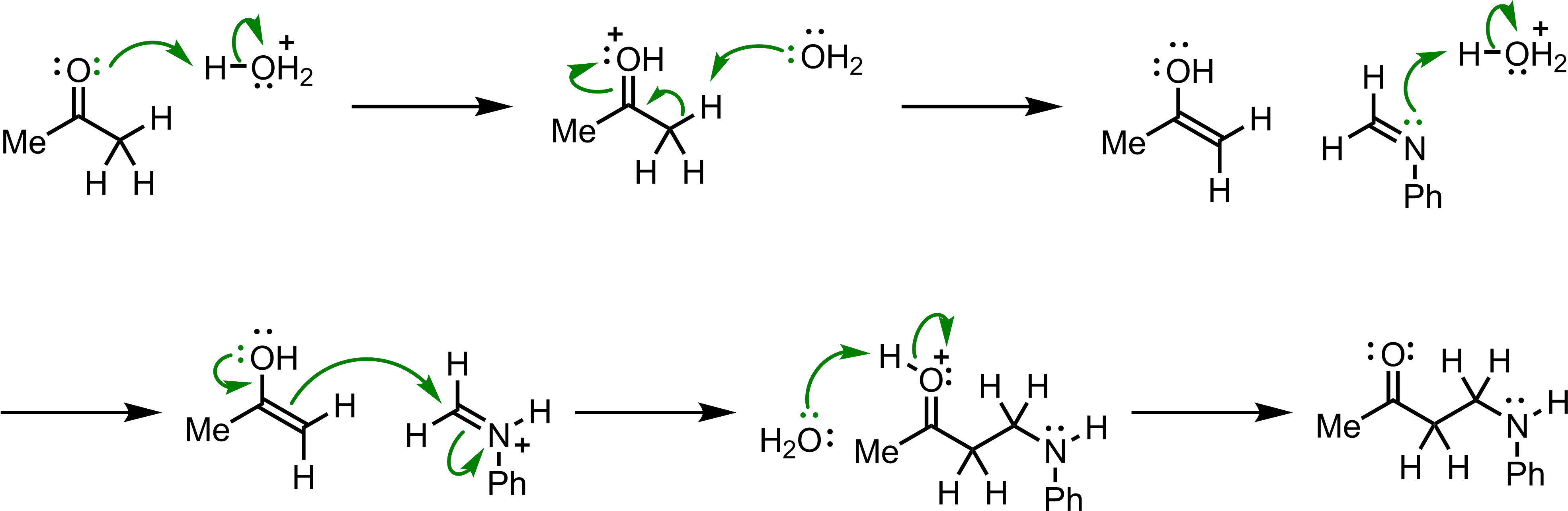 Mannich Reaction Mechanism (3977x1314), Png Download