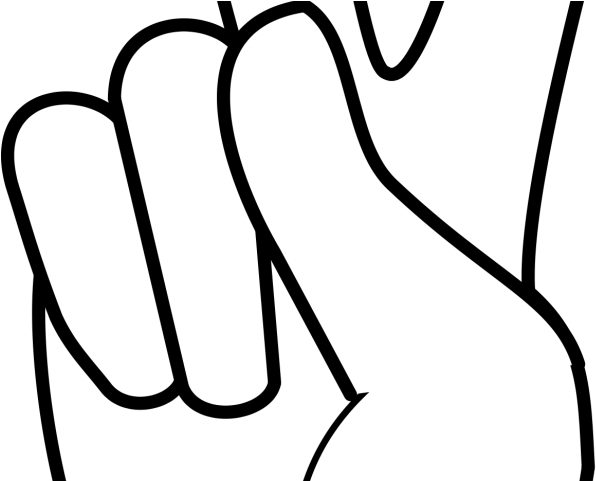 Drawn Peace Sign Hand Real - Clip Art Peace Sign Hands (640x480), Png Download