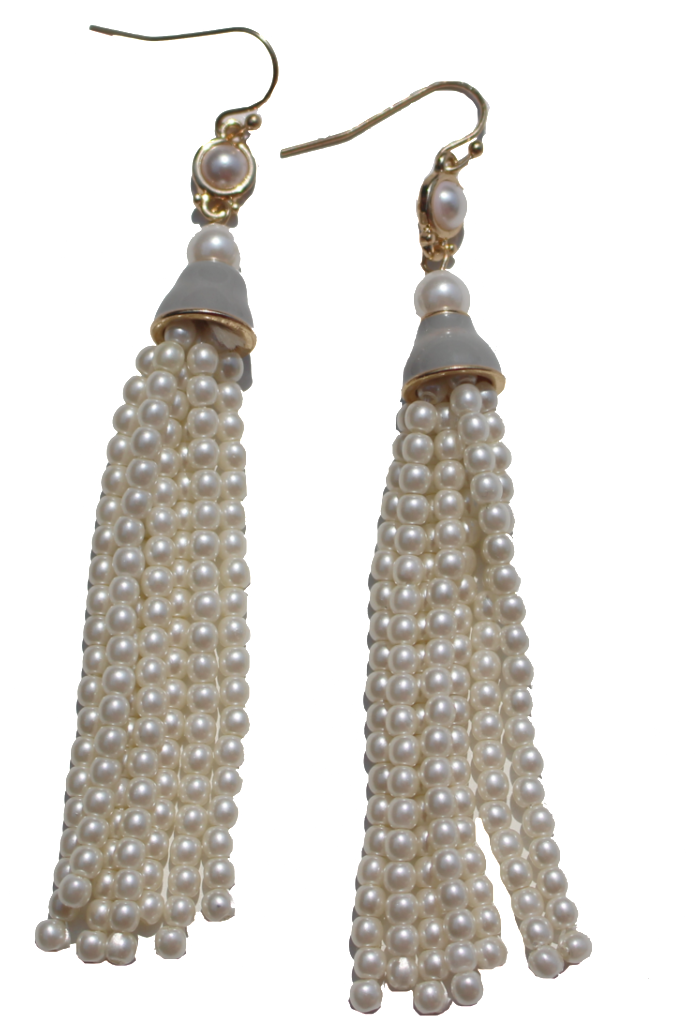 Pearl Tassel Earrings - Earrings (1280x1280), Png Download