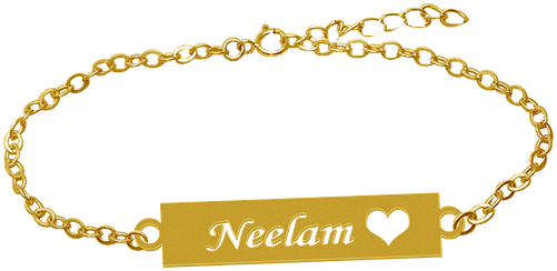 Personalized Name Bracelets Shopping In India (500x650), Png Download