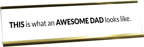 Awesome Dad Desk Plate - Darkness (600x600), Png Download