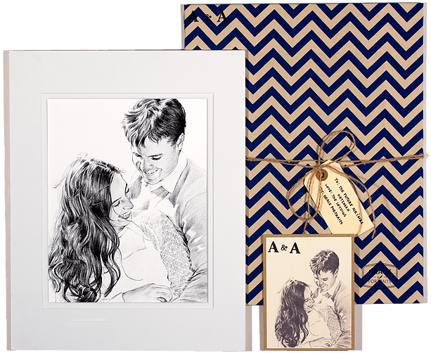Hand Drawn Portraits - Fabric Wrapped Cork Board (680x545), Png Download