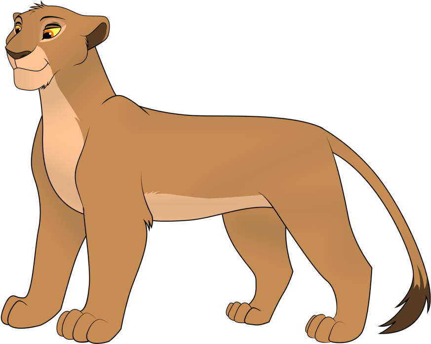 Lioness Clipart Nala Simba - Female Lion Lioness Cartoon (640x480), Png Download
