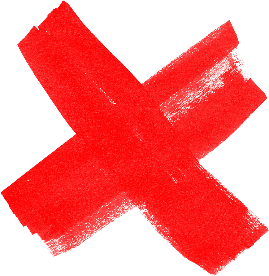 Scroll Down - Large X (880x900), Png Download