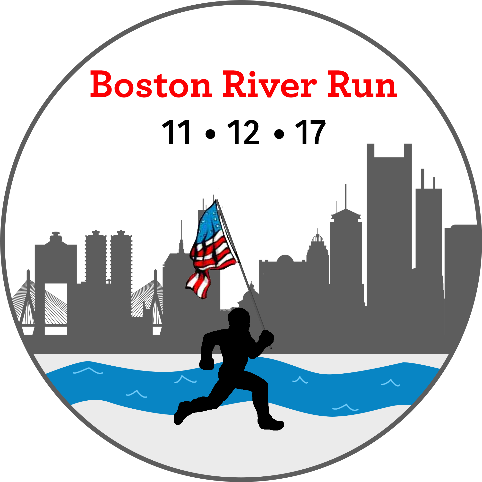 Boston River Run - Boston Silhouette (2365x2530), Png Download