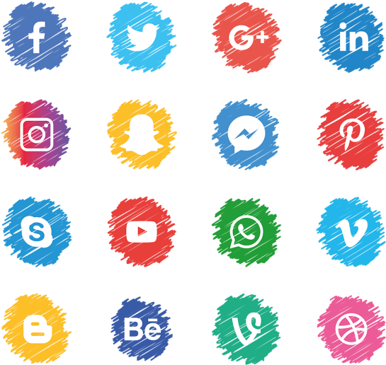 Social Media Icons Set - Social Media Icons Clear Background (640x640), Png Download