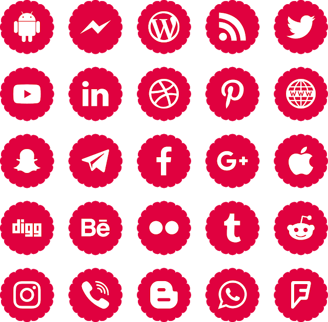 Download Icons Bottons Social Media Svg Eps Png Psd - Social Media Red Icon (640x629), Png Download