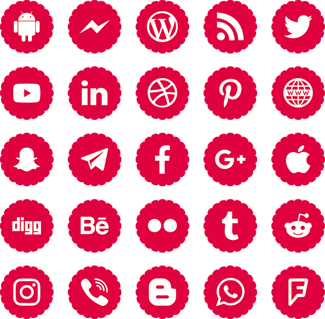 Download Icons Bottons Social Media Svg Eps Png Psd - Social Media Red ...
